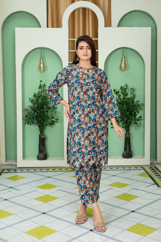Nissa - MFDW-E3-Ni-02 - Premium Slub Khaddar - Shirt & Trousers