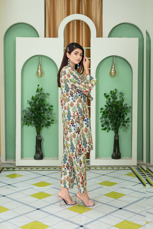 Nissa - MFDW-E3-Ni-04 - Premium Slub Khaddar - Shirt & Trousers