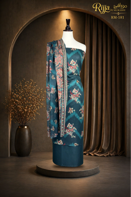 Rijja RM-181 Premium Unstitched Lawn Suit