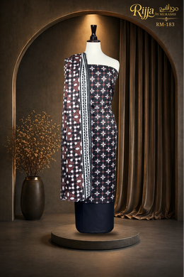 Rijja RM-183 Premium Unstitched Lawn Suit