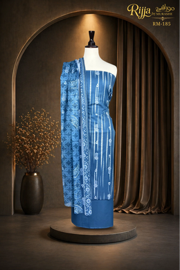 Rijja RM-185 Premium Unstitched Lawn Suit