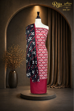 Rijja RM-187 Premium Unstitched Lawn Suit