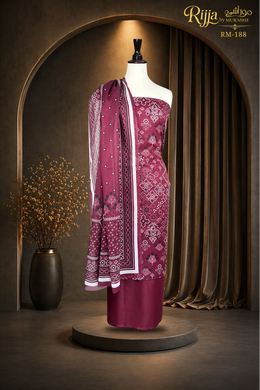Rijja RM-188 Premium Unstitched Lawn Suit