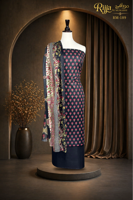 Rijja RM-189 Premium Unstitched Lawn Suit