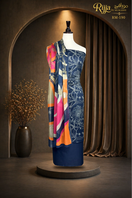 Rijja RM-190 Premium Unstitched Lawn Suit
