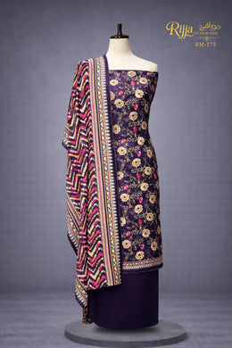 MURASHE Rijja RM-175 premium unstitched lawn suit with intricate embroidery and vibrant fabric, perfect for summer wear.