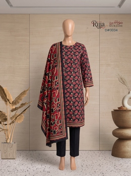 3 Piece - Unstitched Khaddar – D#3034