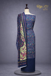 MURASHE Rijja RM-176 premium unstitched lawn suit with colorful fabric and intricate patterns, displayed flat for tailoring or styling.