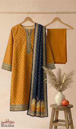 Rijja AA-134 Premium Unstitched Lawn Suit