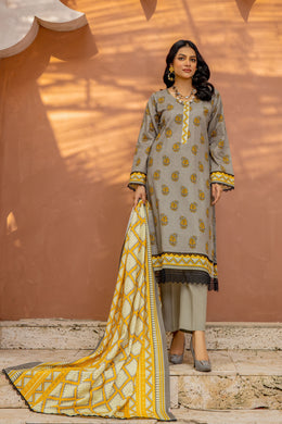 Naqsh - MFDW-I3-NQ-07 - 3 PC Premium Plain Khaddar