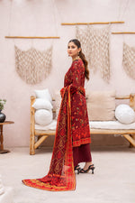 Salwa MFDS-E4-SA-3P-10 Cross Slub Lawn Three Piece - MURASHE