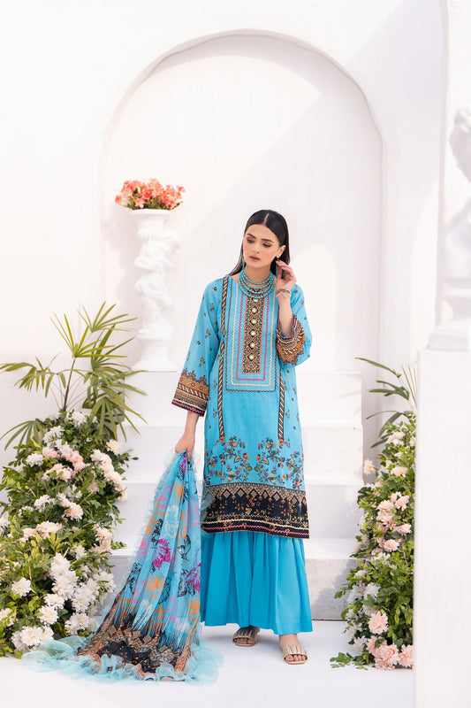 Ghazal MFDS-C4-GH-3P-07-Luxury Lawn Three Piece