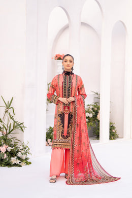 Ghazal MFDS-C4-GH-3P-10-Luxury Lawn Three Piece - MURASHE