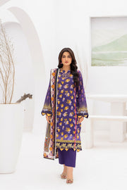 Gull-e-Noor MFDS-D4-GN-3P-01 Slub Lawn Three Piece - MURASHE