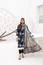 Gull-e-Noor MFDS-D4-GN-3P-03 Slub Lawn Three Piece - MURASHE