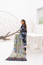 Gull-e-Noor MFDS-D4-GN-3P-03 Slub Lawn Three Piece - MURASHE
