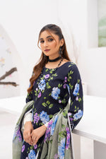 Gull-e-Noor MFDS-D4-GN-3P-03 Slub Lawn Three Piece - MURASHE