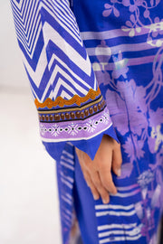 Gull-e-Noor MFDS-D4-GN-3P-04 Slub Lawn Three Piece - MURASHE