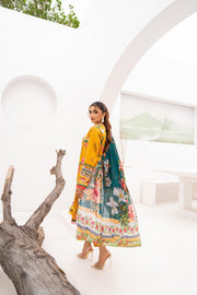 Gull-e-Noor MFDS-D4-GN-3P-05 Slub Lawn Three Piece - MURASHE
