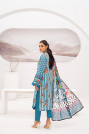Gull-e-Noor MFDS-D4-GN-3P-06 Slub Lawn Three Piece - MURASHE