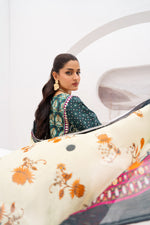 Gull-e-Noor MFDS-D4-GN-3P-07 Slub Lawn Three Piece - MURASHE