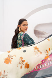 Gull-e-Noor MFDS-D4-GN-3P-07 Slub Lawn Three Piece - MURASHE