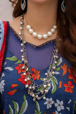 Salwa MFDS-E4-SA-3P-03 Cross Slub Lawn Three Piece - MURASHE