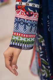 Salwa MFDS-E4-SA-3P-03 Cross Slub Lawn Three Piece - MURASHE