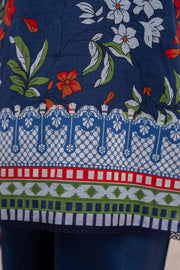 Salwa MFDS-E4-SA-3P-03 Cross Slub Lawn Three Piece - MURASHE