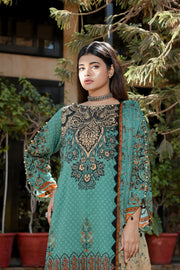 ZUHAL MFDS-i4-ZU-3P-06 Doria Lawn Three Piece - MURASHE