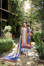 ZUHAL MFDS-i4-ZU-3P-03 Doria Lawn Three Piece - MURASHE