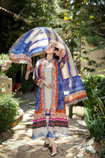 ZUHAL MFDS-i4-ZU-3P-03 Doria Lawn Three Piece - MURASHE