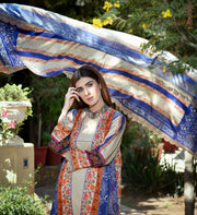 ZUHAL MFDS-i4-ZU-3P-03 Doria Lawn Three Piece - MURASHE