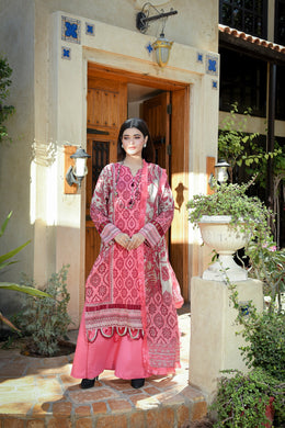 ZUHAL MFDS-i4-ZU-3P-07 Doria Lawn Three Piece - MURASHE