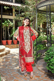 ZUHAL MFDS-i4-ZU-3P-01 Doria Lawn Three Piece - MURASHE
