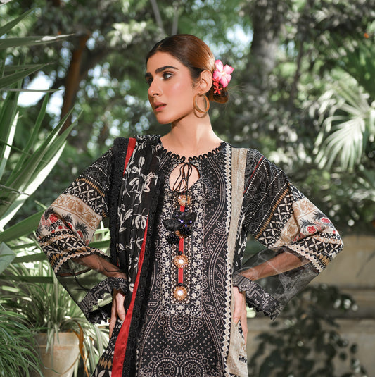 ZUHAL MFDS-i4-ZU-3P-02 Doria Lawn Three Piece