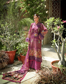 ZUHAL MFDS-i4-ZU-3P-09 Doria Lawn Three Piece - MURASHE