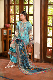 Zayna MFDS-J4-ZA-3P-06 Slub Lawn Three Piece - MURASHE