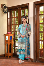 Zayna MFDS-J4-ZA-3P-06 Slub Lawn Three Piece - MURASHE