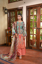Zayna MFDS-J4-ZA-3P-10 Slub Lawn Three Piece - MURASHE