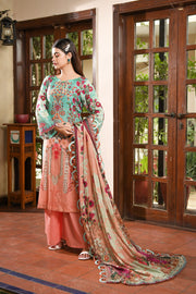 Zayna MFDS-J4-ZA-3P-10 Slub Lawn Three Piece - MURASHE
