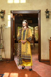 Zayna MFDS-J4-ZA-3P-04 Slub Lawn Three Piece - MURASHE