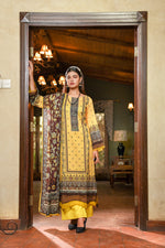 Zayna MFDS-J4-ZA-3P-04 Slub Lawn Three Piece - MURASHE