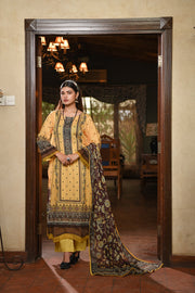Zayna MFDS-J4-ZA-3P-04 Slub Lawn Three Piece - MURASHE
