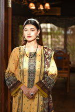 Zayna MFDS-J4-ZA-3P-04 Slub Lawn Three Piece - MURASHE
