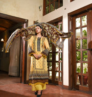 Zayna MFDS-J4-ZA-3P-04 Slub Lawn Three Piece - MURASHE