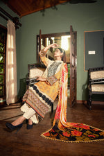 Zayna MFDS-J4-ZA-3P-07 Slub Lawn Three Piece - MURASHE