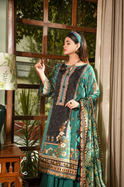 Zayna MFDS-J4-ZA-3P-01 Slub Lawn Three Piece - MURASHE