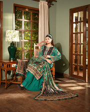 Zayna MFDS-J4-ZA-3P-01 Slub Lawn Three Piece - MURASHE