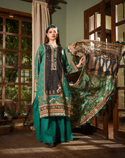 Zayna MFDS-J4-ZA-3P-01 Slub Lawn Three Piece - MURASHE